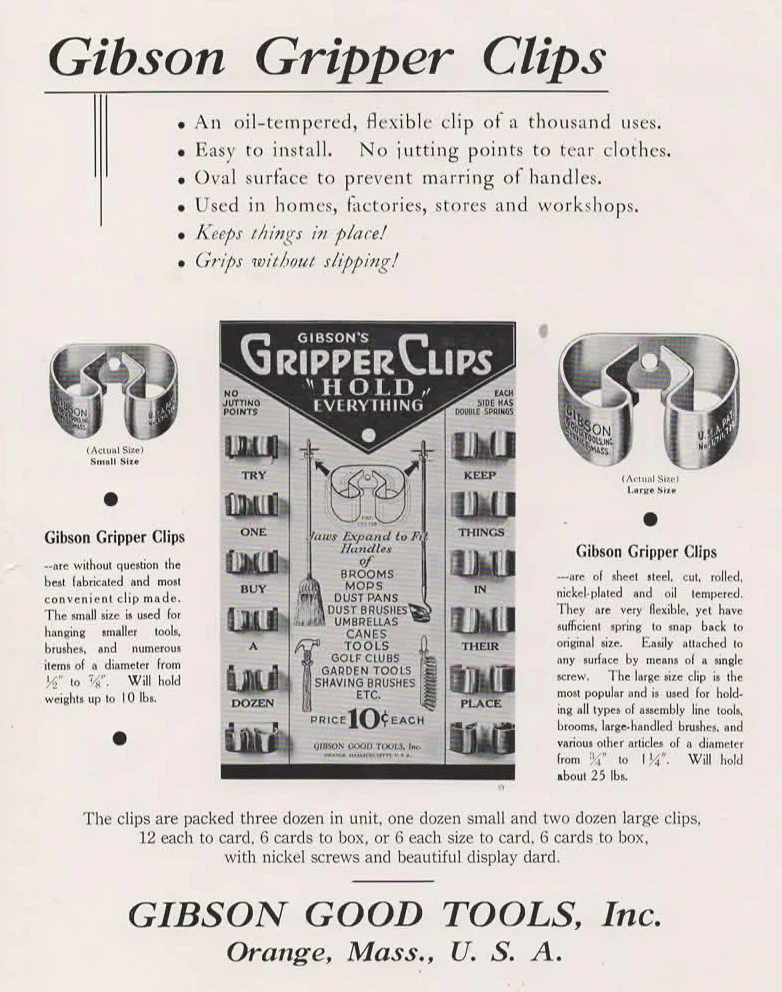 vintage newspaper advertisement for gibson good tools