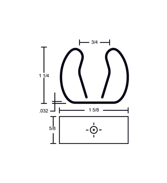 Spring Steel Gripper Clip - Vinyl Coated - 3/4