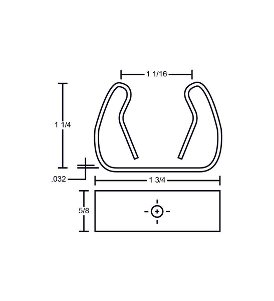 Spring Steel Gripper Clip - Bright Zinc with Chromate Dip - 1