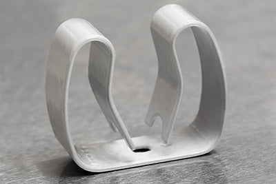 Spring Steel Gripper Clip - Vinyl Coated White - 3/4